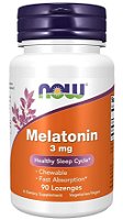 Melatonina 3mg 90 Lozenges NOW Foods