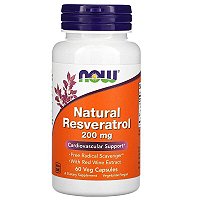 Natural Resveratrol 200mg (60 caps) - Now Foods