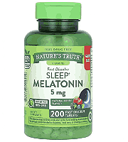 Sleep Melatonina 5mg, 200 Tablets Fast Dissolve, Nature's Truth