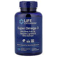 Super Omega-3, 2000 mg com EPA 700,DHA 500, 120 Cápsulas Softgel, Life Extension