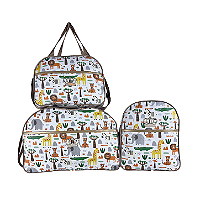 Kit Mala Bolsa Maternidade 3 Peças – Mala Grande, Mala Média e Mochila Safari