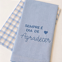 Dupla de Pano de Copa para Cozinha - Azul