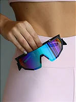Óculos de Sol Esportivo Force 2.0 - Azul Verde Preto - Injetado