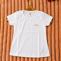 Camiseta Infantil Feminina Básica de Manga Curta