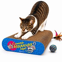 Arranhador para Gato com Catnip Dupla Face Leve Portatil e Resistente