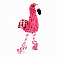 Brinquedo de Pelúcia Flamingo Resistente com Som para Cães