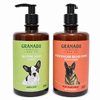 Kit Granado Pet Filhotes Shampoo Suave e Condicionador Brilho Intenso