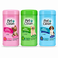 Lenços Umedecidos Pet Clean para Cães e Gatos 75 Unidades