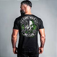 Camiseta Motorcycle Lobo Caveira Verde