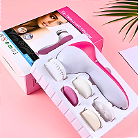 Escova Facial Elétrica 5 em 1 Portátil Esfoliante e Massagea