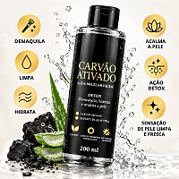 Água Micelar Facial Carvão Ativado Detox 200ml