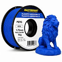 FILAMENTO IMPRESSORA 3D - PETG - AZUL - MASTERPRINT #progressivo
