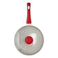 Frigideira Antiaderente com Revestimento Cerâmico com Tampa Vermelho 24cm