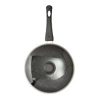 Frigideira Antiaderente com Revestimento Cerâmico com Tampa Cinza 24cm