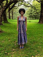 Vestido em seda frente única