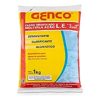 CLORO GRANULADO GENCO 1KG MULTIPLA ÇÃO