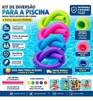 FLUTUADOR ESPAGUETE COLORIDO P/ PISCINA