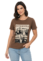 T-Shirt Regular Feminina Estanciero Picape E Cão