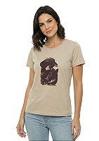 T-Shirt Baby Look Feminina Estanciero Menina Com Novilha