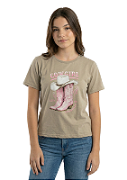 Camiseta Juvenil Oversized Feminina Estanciera Country Boots
