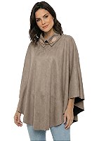 Poncho Pala Feminino Estanciero Suede