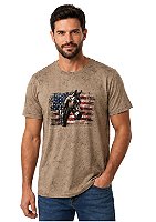 Camiseta Masculina Estanciero Horse Flag