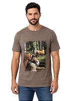 Camiseta Masculina Estanciero Cavalos No Campo