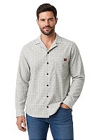 Camisa Tricoline Masculina Com Bolso Frente Estanciero