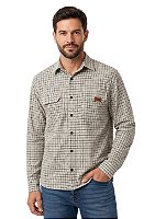 Camisa Tricoline Masculina Com 2 Bolsos Frente Estanciero