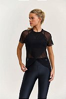 BLUSA DE TULE TRANSPASSADA - PRETO
