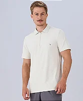 POLO PIQUET COM ZÍPER - AMARELO CREME