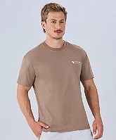 CAMISETA PIMA FRESH ESTAMPADA - BEGE ESCURO