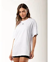 CAMISETA DE MALHA PENTEADA - BRANCA