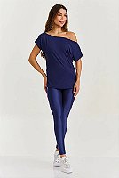 BLUSA DECOTE CANOA SECAGEM RÁPIDA - AZUL MARINHO
