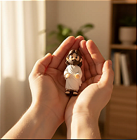 Mini Jesus Sentado Lembrancinha Decorativa Religiosa