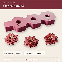 Molde de Silicone Flor de Natal M