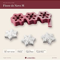 Molde de Silicone Floco de Neve M