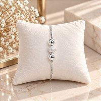 Pulseira Esferas Lumière em Prata Feminina