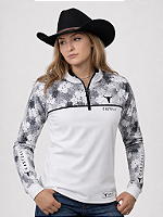 Camisa Camuflada/branca feminina com Proteção Solar UV50+