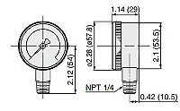 Manometro B 400 Psi Pt4 SMC 00-83000205