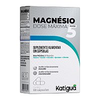 MAGNÉSIO 5 FONTES DOSE MAXIMA 60CAPS KATIGUA