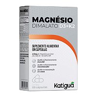 MAGNÉSIO DIMALATO + D3 + K2 60CAPS KATIGUA
