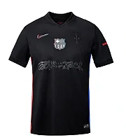 Camisa Barcelona x Travis Scott II 24/25 Torcedor Masculina - Preta