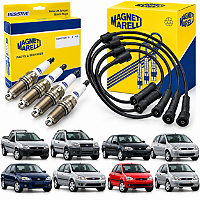 Kit Cabo e Vela Ignição Ford Zetec Rocam Fiesta EcoSport Ka Magneti Marelli
