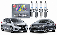 Jogo Velas de Ignição Laser Iridium Honda Fit City 1.5 16v 2015 a 2021