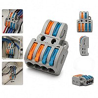 Conector Emenda Derivação de Fios 2x4 Vias [25 Unidades]