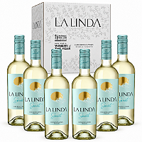 Kit Com 6 Garrafas — Vinho Branco Doce La Linda Sweet 750ml
