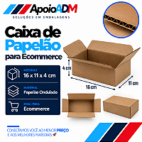 Caixa de Papelão para E-commerce – 16×11×4 cm