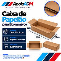 Caixa de Papelão para E-commerce – 19x11×6 cm