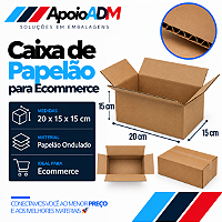 Caixa de Papelão para E-commerce – 20×15×15 cm